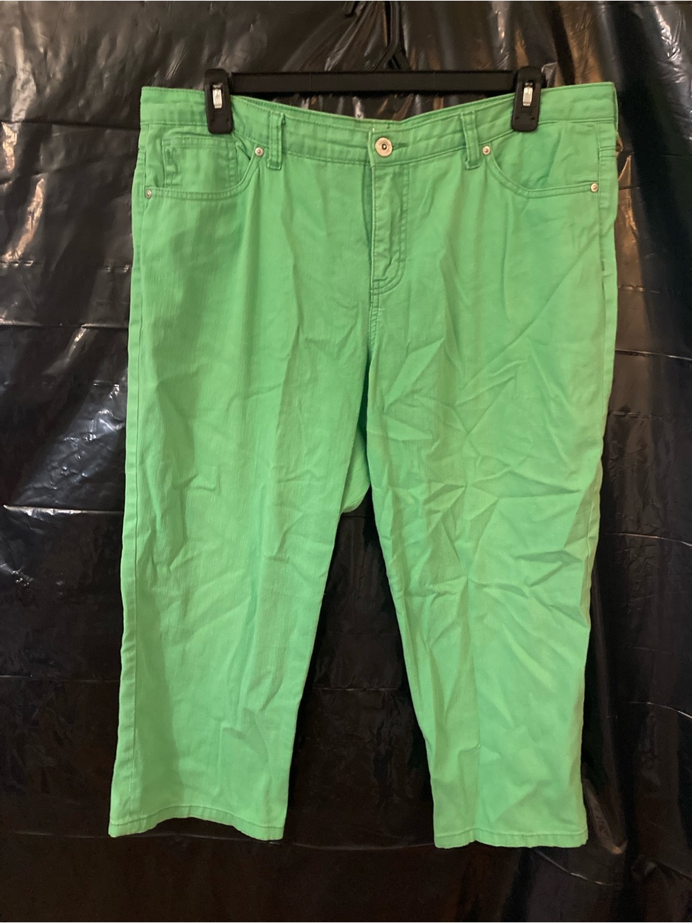 Style & Co Bright Green Women's Capri Denim Pants